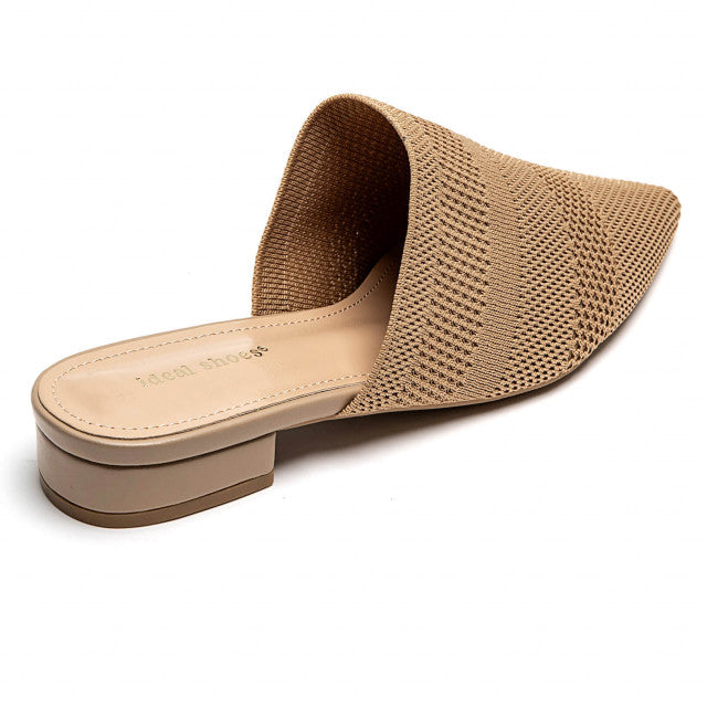 Babouche Pointue en Maille Tricotée - Kaki - taille 39 - vue 16