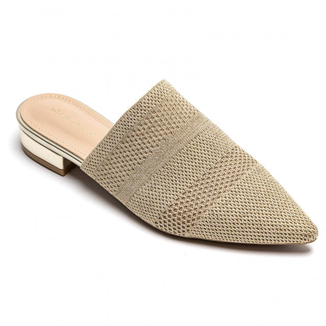 Babouche Pointue en Maille Tricotée - Kaki - taille 41 - vue 18