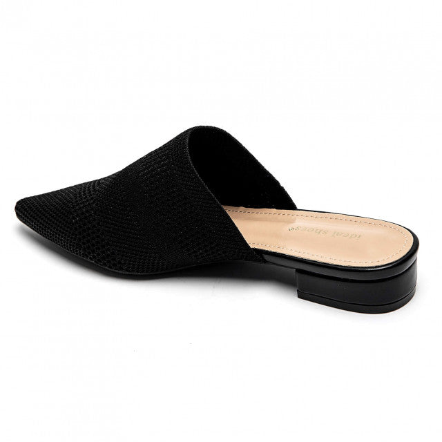 Babouche Pointue en Maille Tricotée - Noir - taille 40 - vue 5