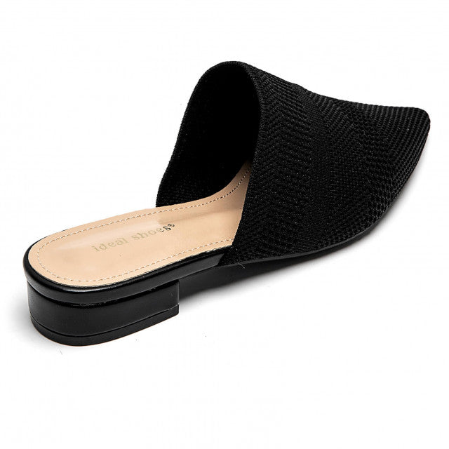 Babouche Pointue en Maille Tricotée - Noir - taille 41 - vue 6