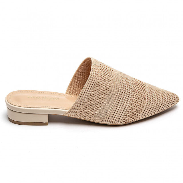 Babouche Pointue en Maille Tricotée - Beige - taille 39 - vue 10