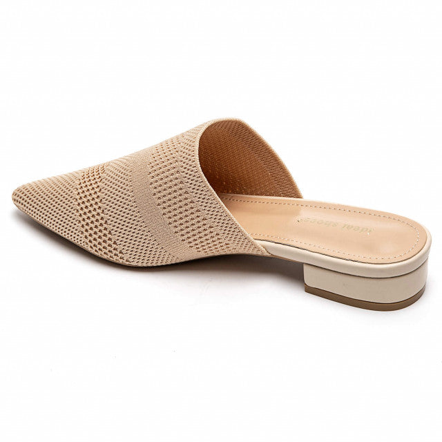 Babouche Pointue en Maille Tricotée - Beige - taille 40 - vue 11