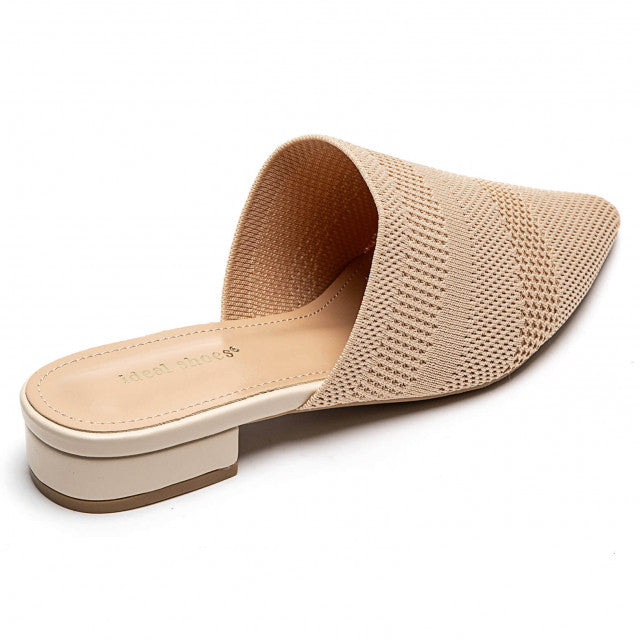 Babouche Pointue en Maille Tricotée - Beige - taille 41 - vue 12