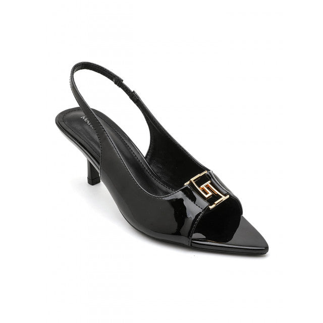 Escarpins Slingback à Bout Pointu – Élégance Vernie - Marron - taille 36 - vue 19