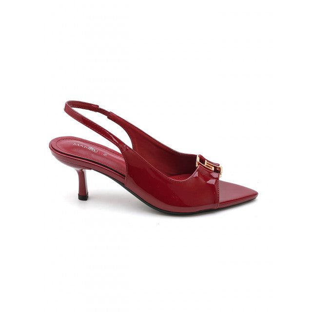 Escarpins Slingback à Bout Pointu – Élégance Vernie - Bordeaux - taille 41 - vue 18