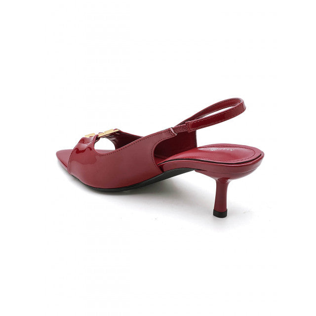 Escarpins Slingback à Bout Pointu – Élégance Vernie - Noir - taille 38 - vue 3