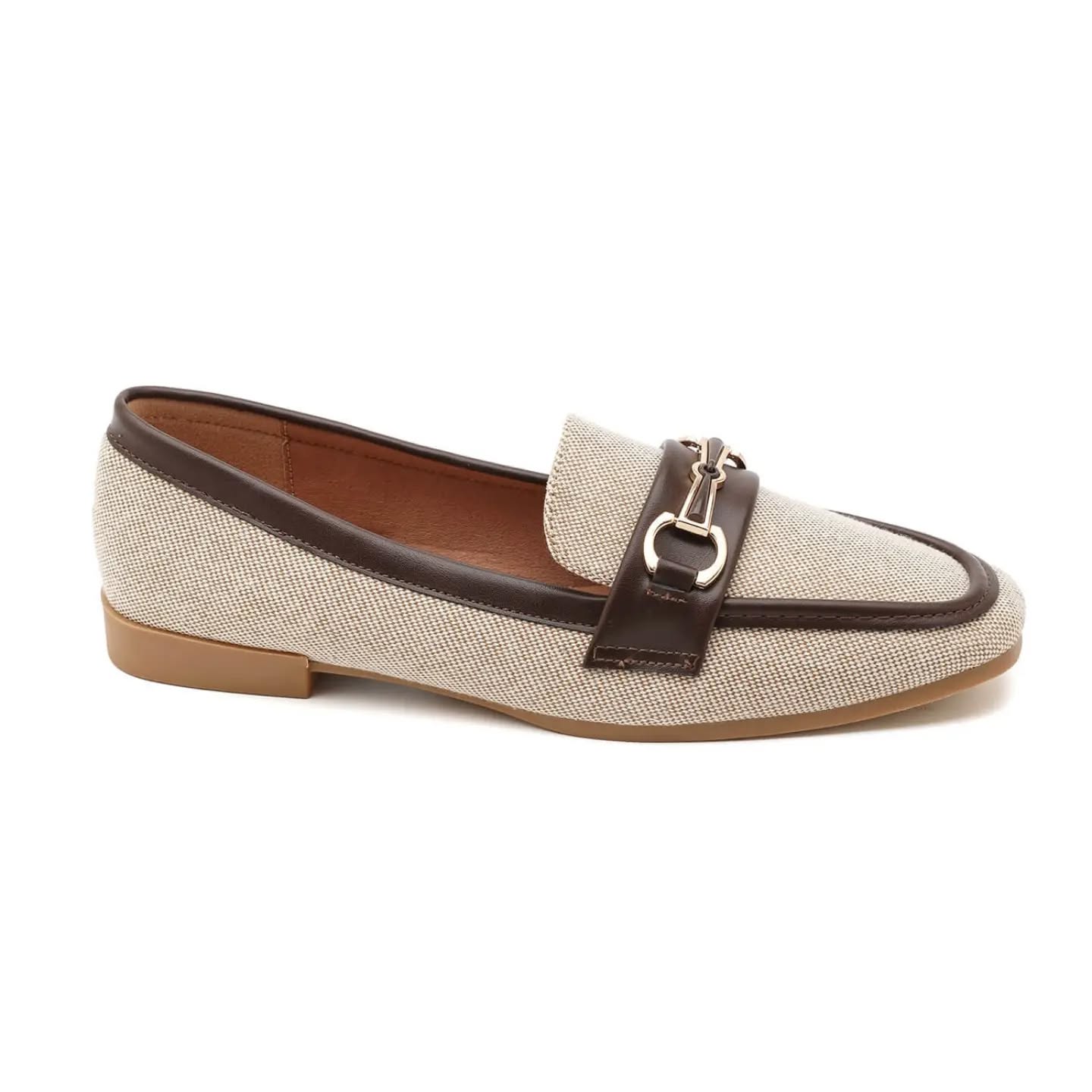 Mocassin à mors bimatière - Marron - taille 37 - vue 8