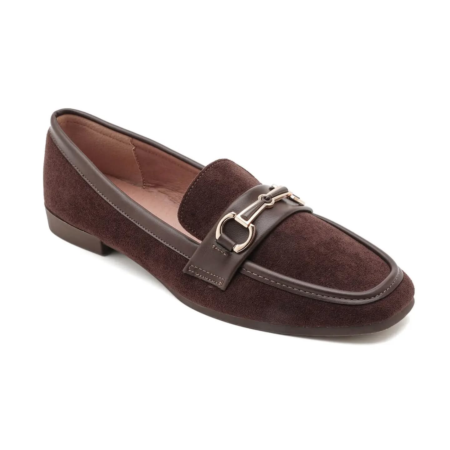 Mocassin à mors bimatière - Marron - taille 38 - vue 9