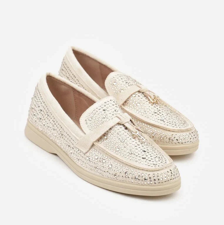 Mocassins ornés de zircons - Marron - taille 41 - vue 12