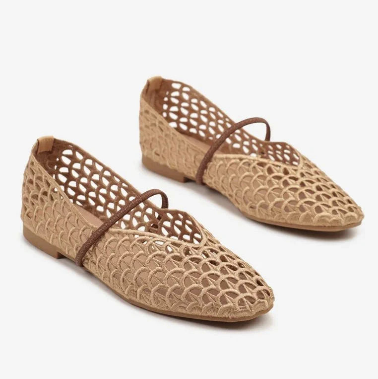 Ballerines en dentelle - Beige - taille 36 - vue 7