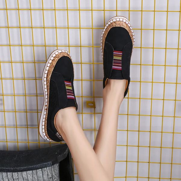 Chaussures-Confortable-à-lacets-élastiques-Overdope-