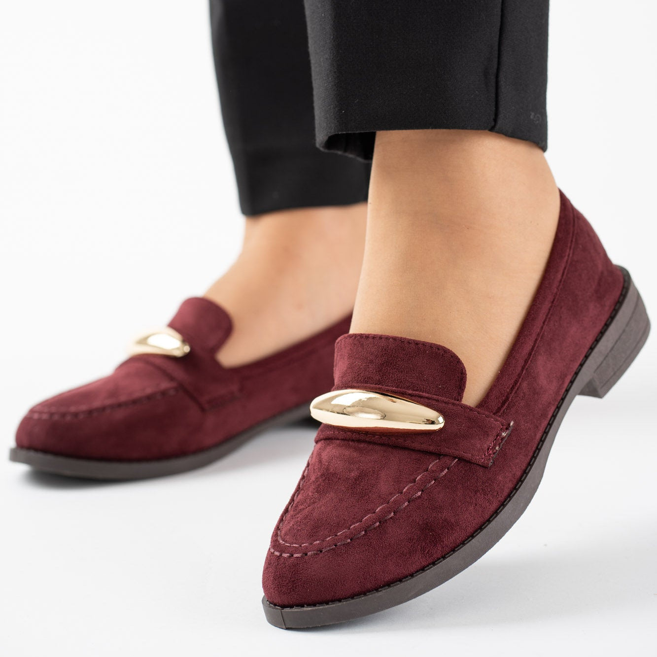Mocassins avec accessoires doré - Kaki - taille 36 - vue 7