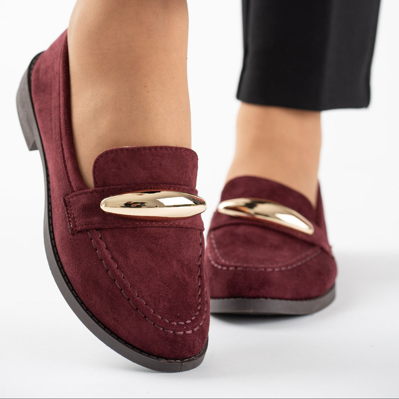 Mocassins avec accessoires doré - Kaki - taille 40 - vue 11