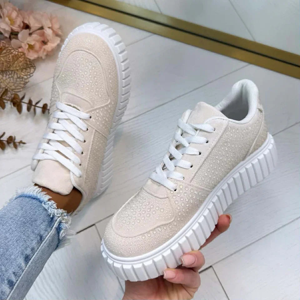 Baskets avec des stresses - Beige - taille 37 - vue 8
