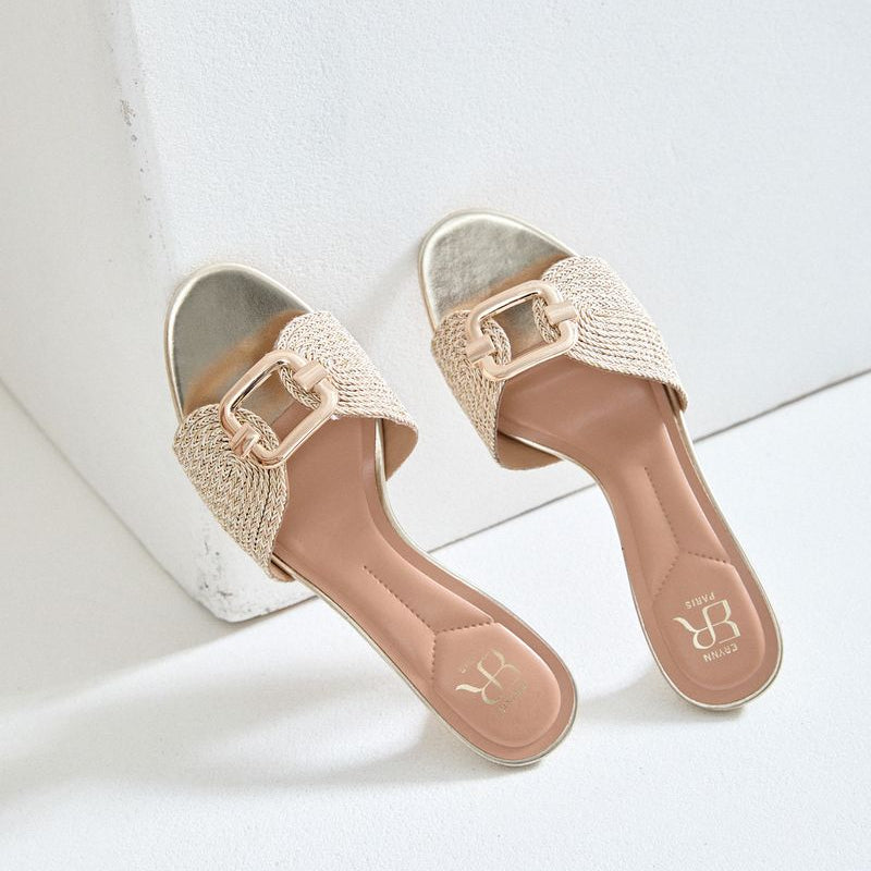 Sandale femme à talon bas - Beige - taille 38 - vue 9