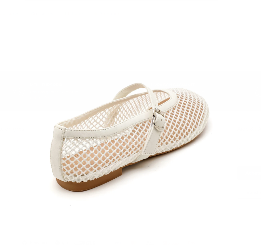 Ballerines en résille avec bride - Beige - taille 40 - vue 11