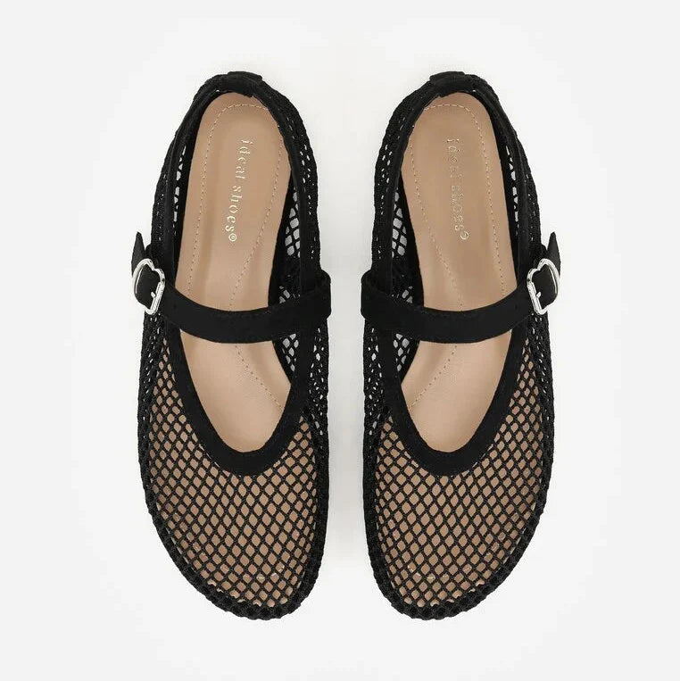 Ballerines en résille avec bride - Beige - taille 41 - vue 12
