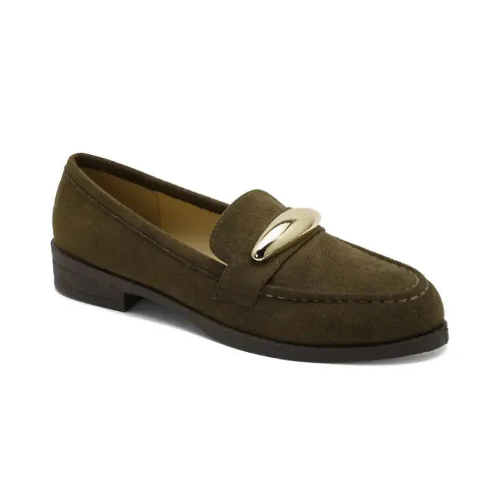 Mocassins avec accessoires doré - Rouge - taille 39 - vue 22