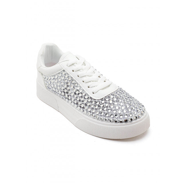 Baskets Plateformes à Cristaux – Éclat - Blanc - taille 37 - vue 14