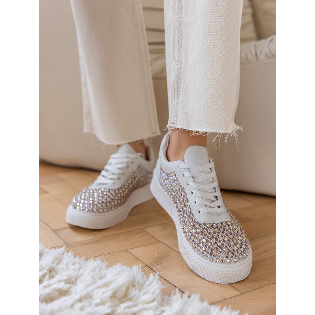Baskets Plateformes à Cristaux – Éclat - Blanc - taille 38 - vue 15