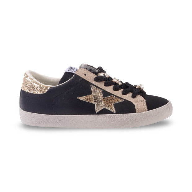 Baskets lacets ruban strassés - Marron - taille 36 - vue 7