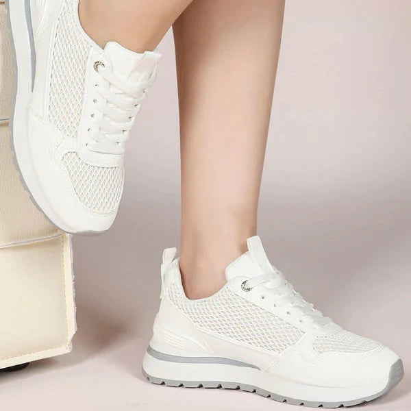 Baskets confortables à lacets en maille - Kaki - taille 38 - vue 9