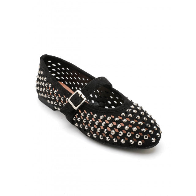 Ballerines à Studs Argentés - Marron - taille 41