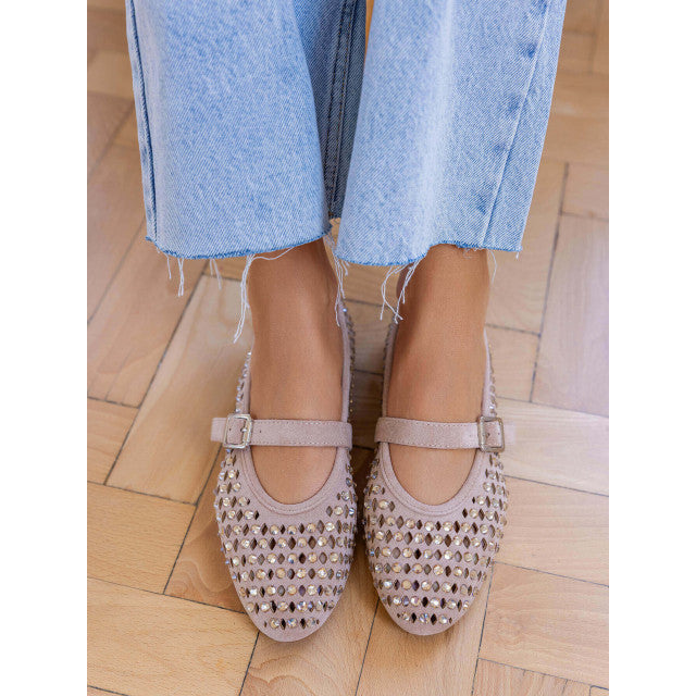 Ballerines à Studs Argentés - Marron - taille 36 - vue 13