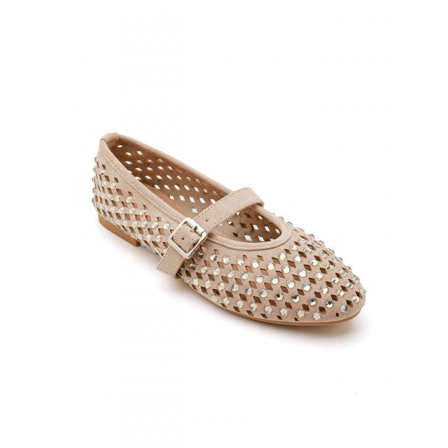 Ballerines à Studs Argentés - Marron - taille 40 - vue 17