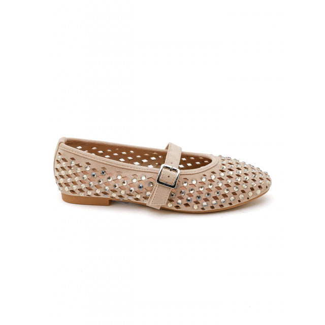 Ballerines à Studs Argentés - Marron - taille 41 - vue 18