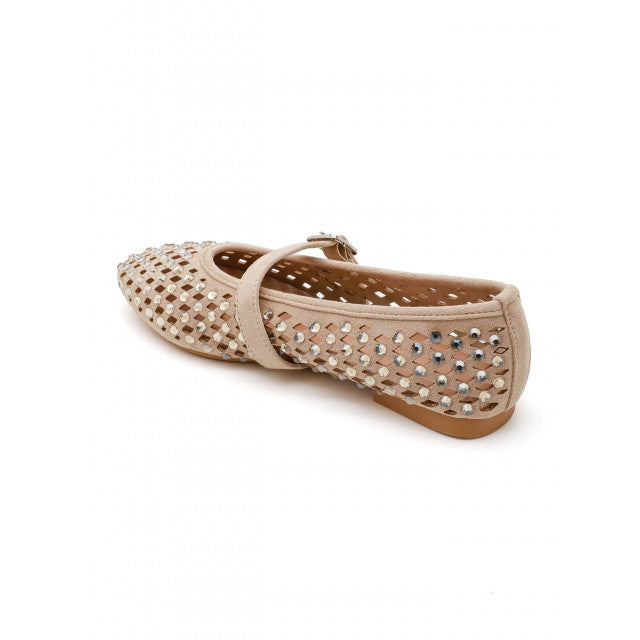Ballerines à Studs Argentés - Marron - taille 41