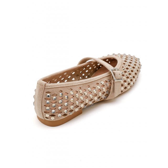 Ballerines à Studs Argentés - Marron - taille 41