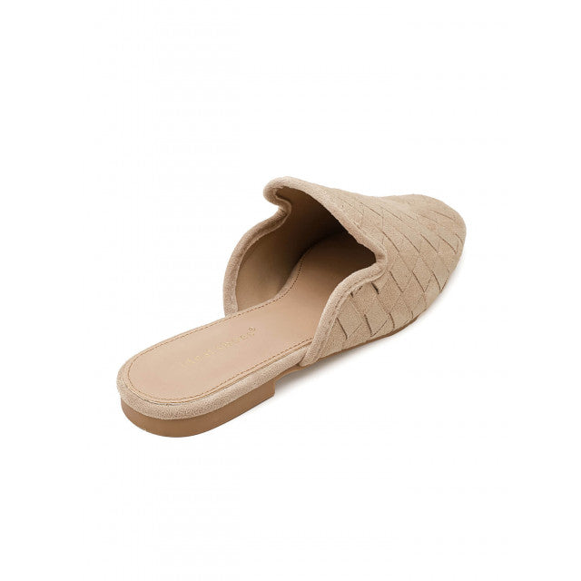 Babouche Plates en Suede Tressé - Kaki - taille 41 - vue 12