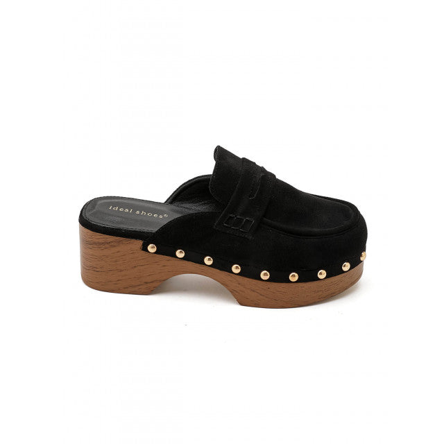 Sabots Plateformes "Ideal Shoes" – Style Rétro-Chic - Noir - taille 39 - vue 4