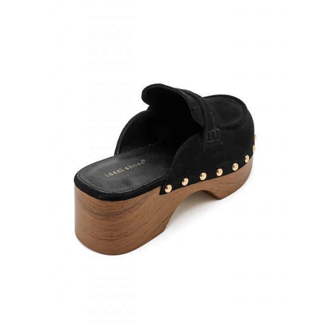Sabots Plateformes "Ideal Shoes" – Style Rétro-Chic - Noir - taille 41 - vue 6