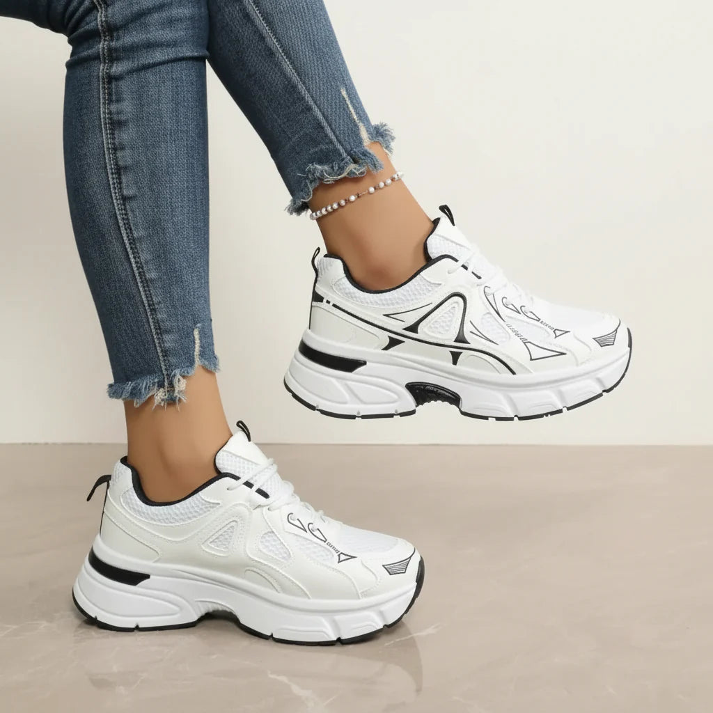 Baskets avec une semelle épaisse - Beige - taille 36 - vue 1