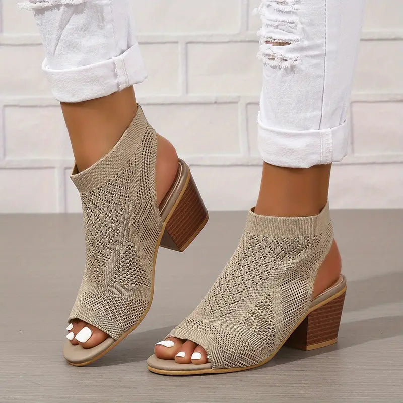 Sandales à Talons en Tissu confortable - overdope