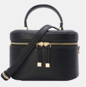 Joli sac à bandoulière réglable présente une fermeture zippée - Apricot/ Coffee