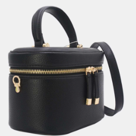 Joli sac à bandoulière réglable présente une fermeture zippée - Apricot/ Coffee