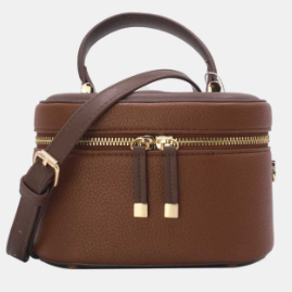Joli sac à bandoulière réglable présente une fermeture zippée - Noir - vue 1