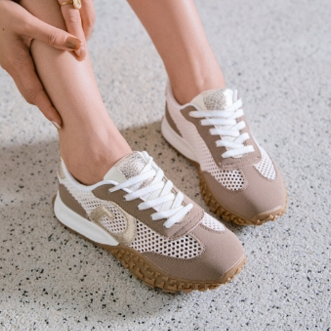 Baskets à empiècements irisés - Taupe - taille 37 - vue 8