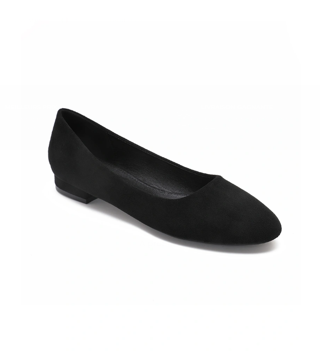 Ballerines à petit talon, bout rond, style épuré - Kaki - taille 36 - vue 7