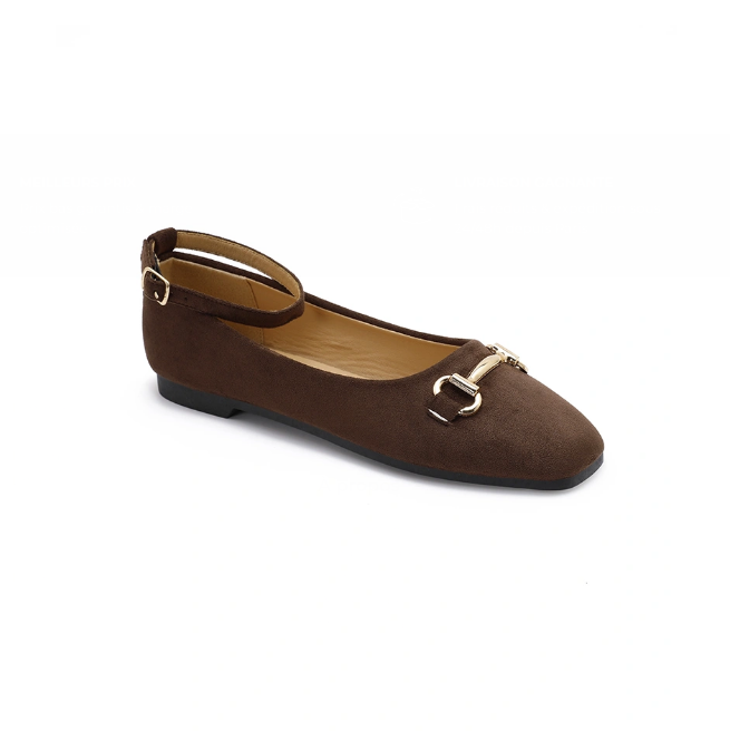 Ballerine à boucle et lanière - Kaki - taille 36 - vue 7
