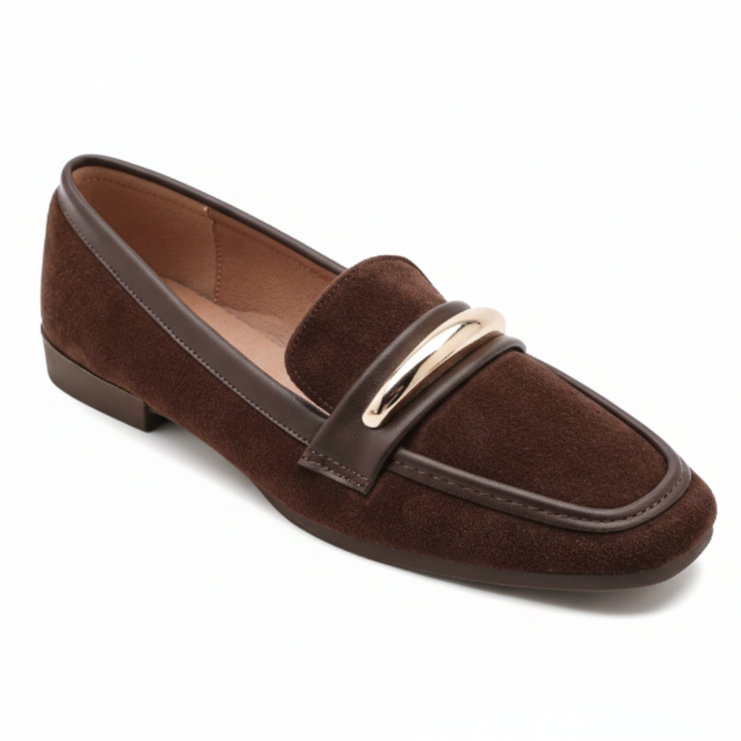 Mocassin en suède synthétique - Bleu - taille 37 - vue 14