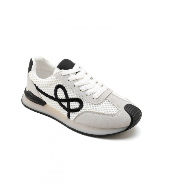 Baskets Avec Nœud Et Semelle Bicolore - Blanc - taille 36 - vue 13
