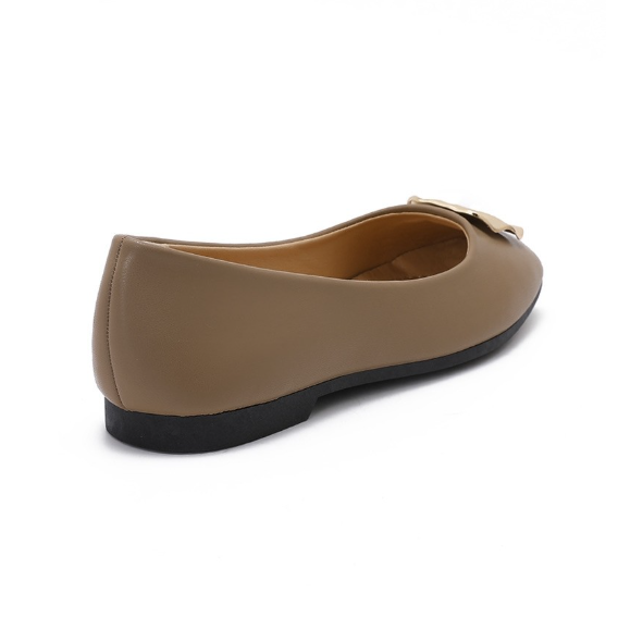 Ballerines à détail métallique - Kaki - taille 37 - vue 8