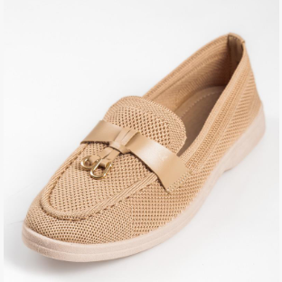 Mocassins caractérisée souple sans lacets - Beige - taille 37 - vue 8