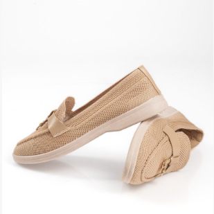 Mocassins caractérisée souple sans lacets - Beige - taille 38 - vue 9