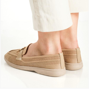 Mocassins caractérisée souple sans lacets - Beige - taille 39 - vue 10
