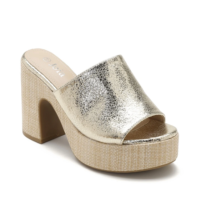 Sandale talon à plateforme en paille - Rose - taille 41 - vue 12